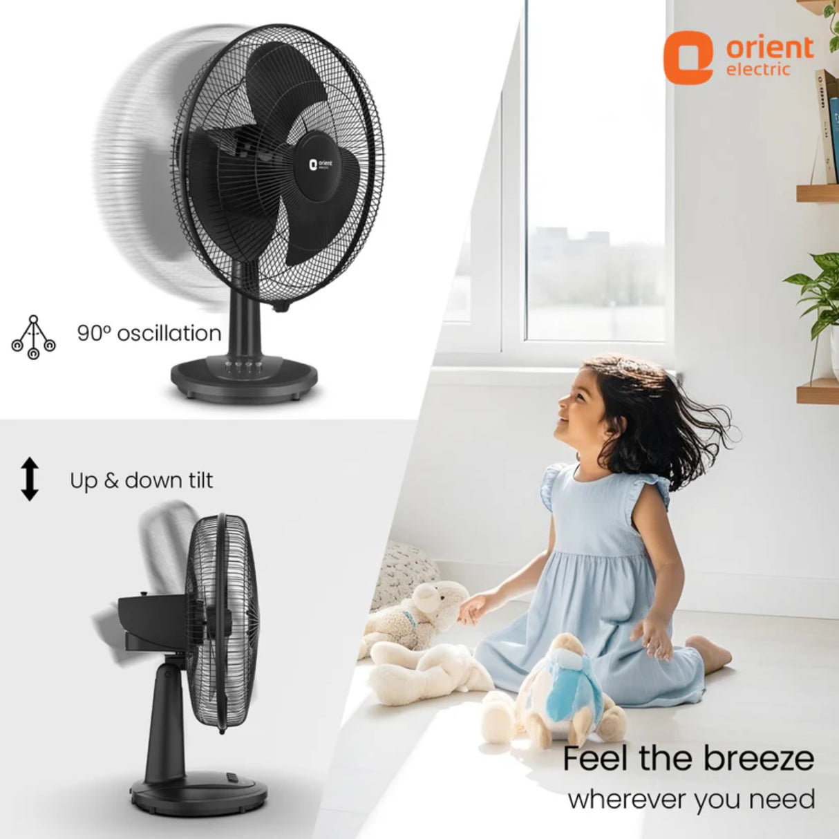 Orient Table 27 Neo Table Fan 400 mm - Black_7