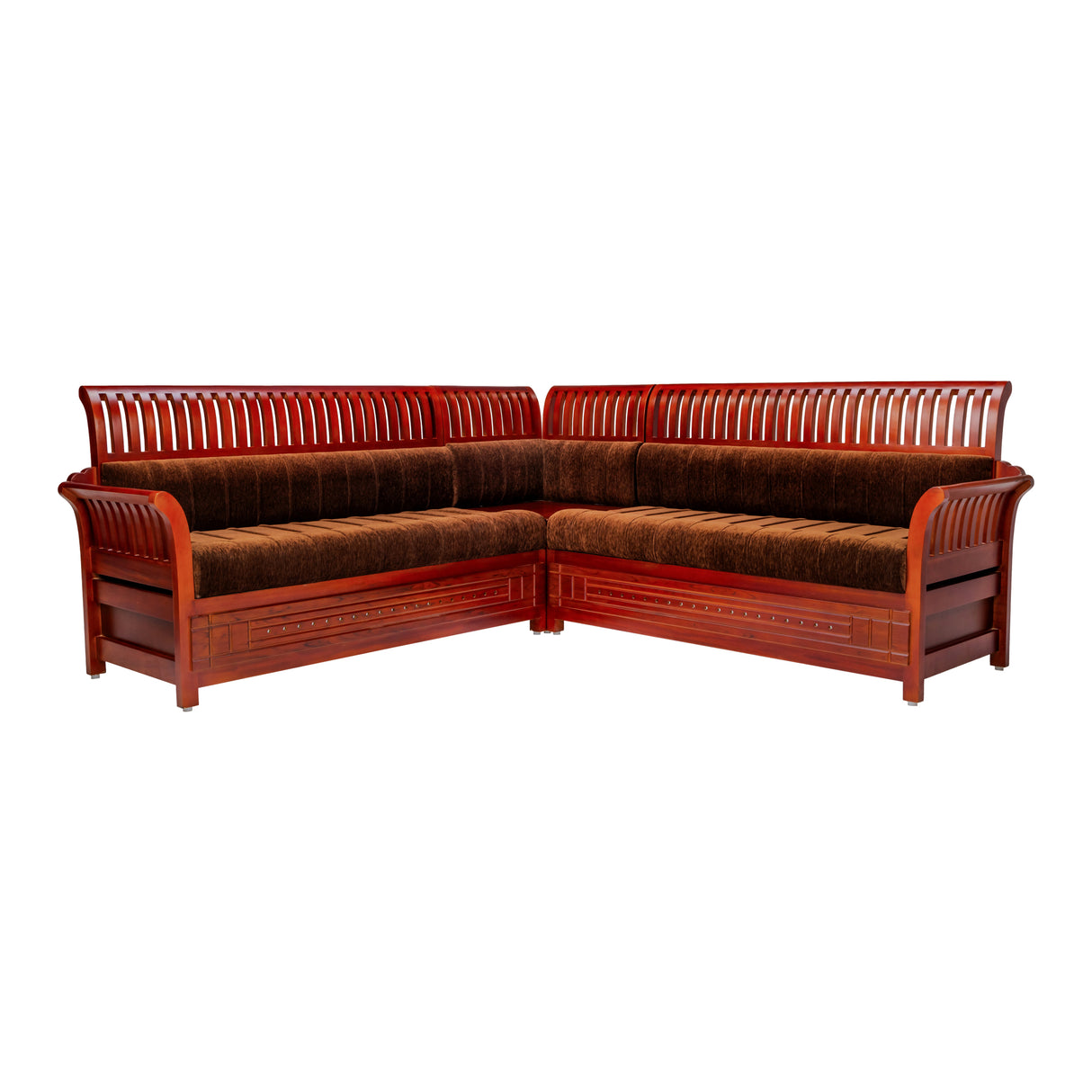 Orlando Pro Regal Wooden Sofa - Corner Set - Honey Finish