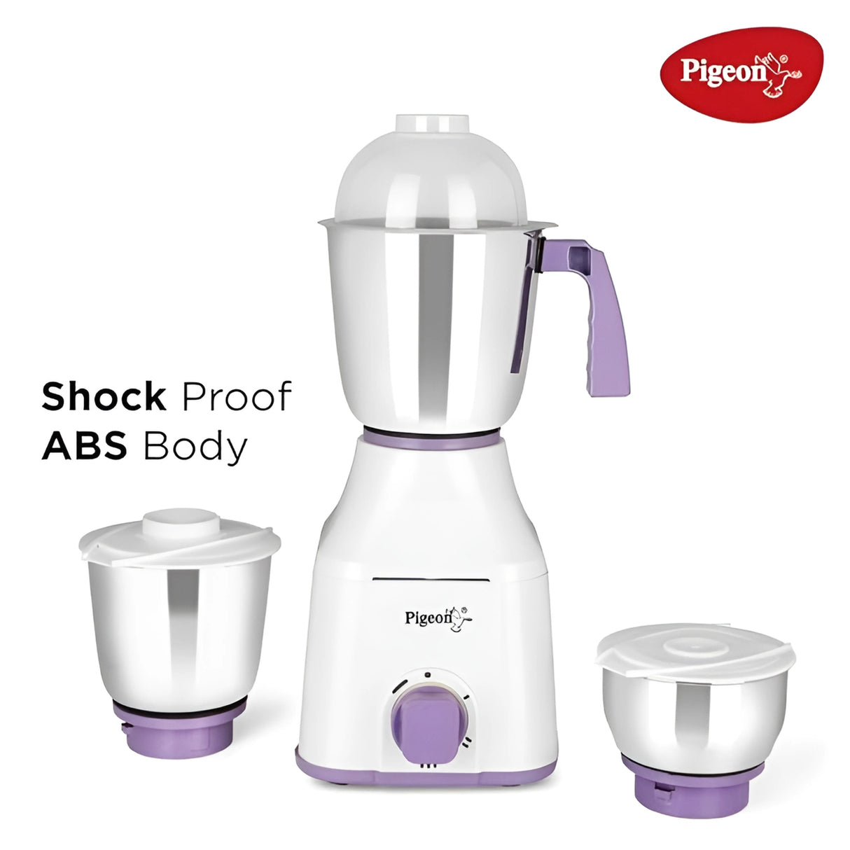 Pigeon 16085 Excella 550W Mixer Grinder with 3 Jars – White_3