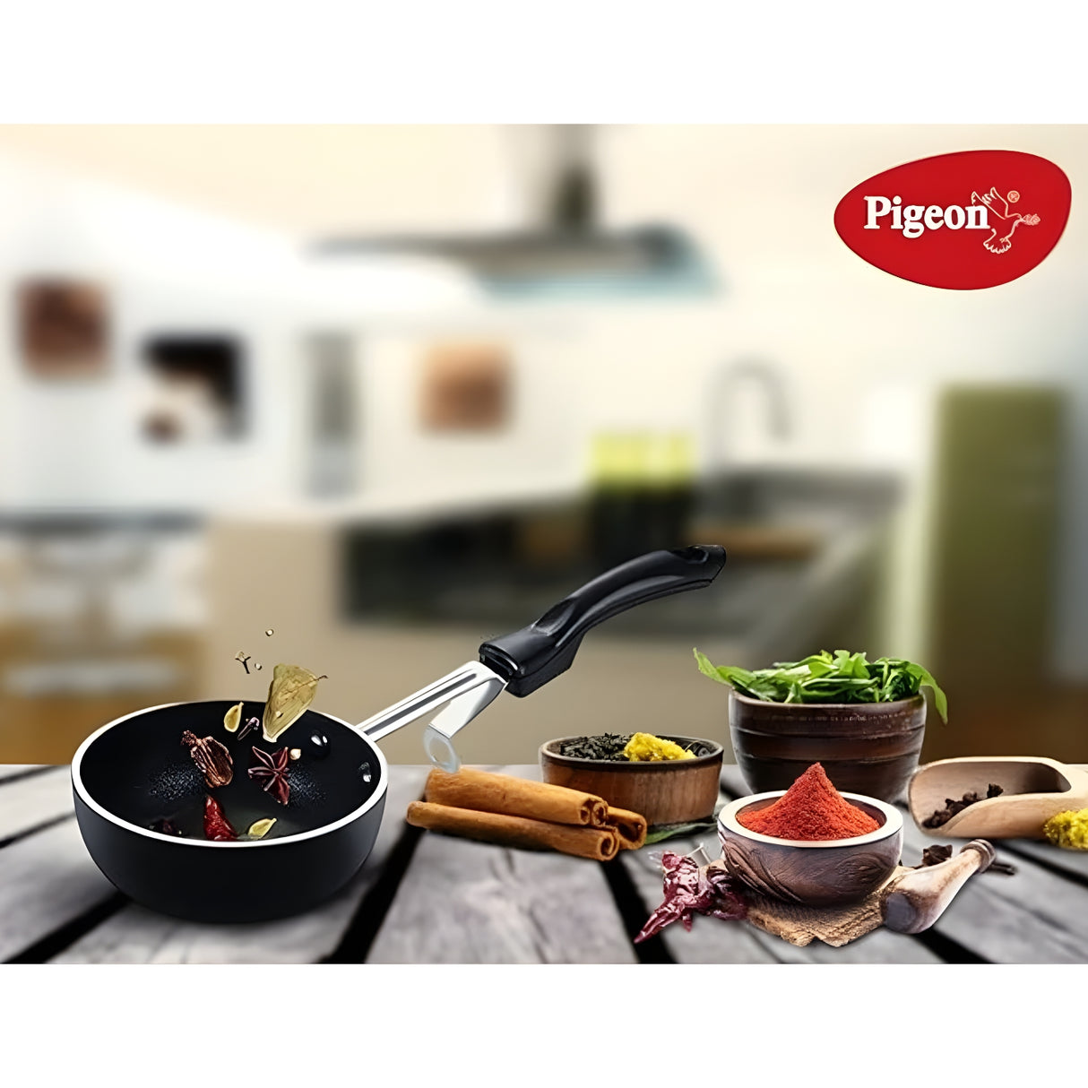 Pigeon Non Stick Tadka Pan – Black_3