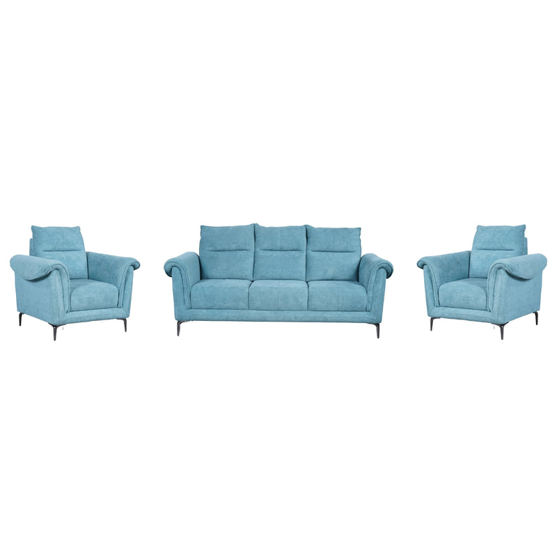 Port Vila Comfort Fabric Sofa (3+1+1-Seater) - Green