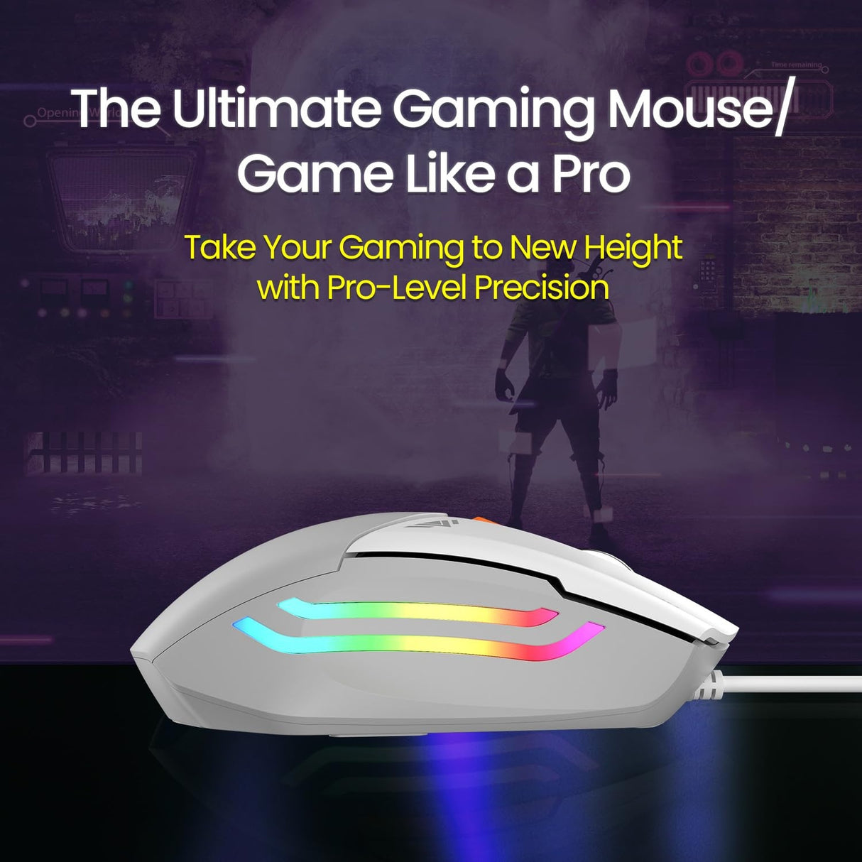 Portronics Vader Wired Gaming Mouse - Grey - Image 5 - Buy Online at Chera Home Junction Coimbatore