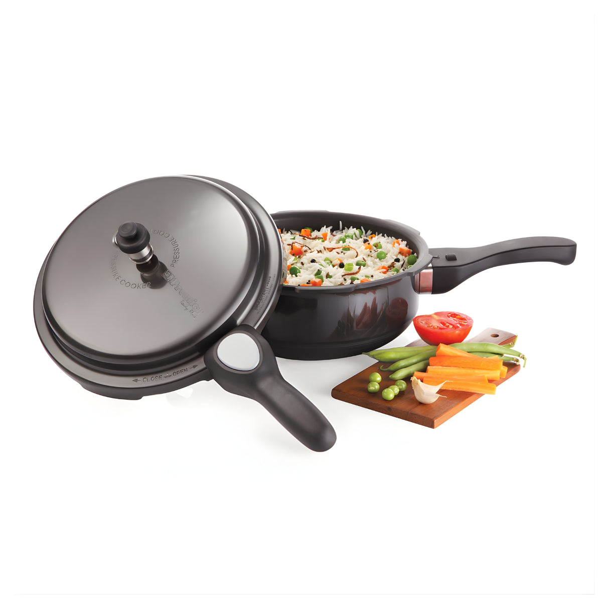 Premier Cucina Trendy Hard Anodised Pressure Cooker Pan Small 3.5 L - Black_2