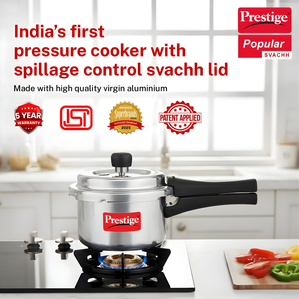 Prestige Aluminium Popular Svachh Outer Lid Pressure Cooker 1.5 L_2