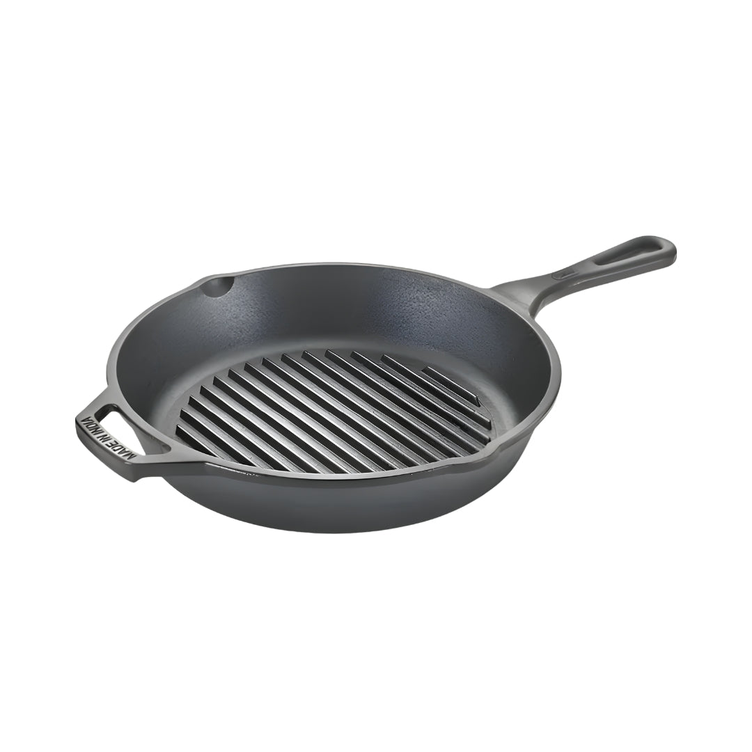 Prestige Cast Iron Scratch Resistant Grill Pan 25 cm - Black_Front View
