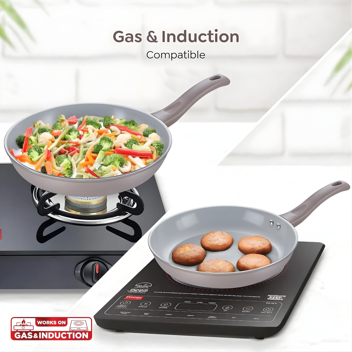 Prestige Ceraglide Duo Ceramic Coating Non Stick Fry Pan 28 cm \ 2.3 L - Grey_4
