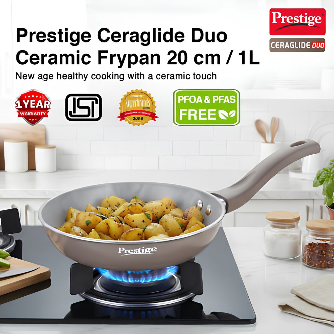 Prestige Ceraglide Duo Ceramic Coating Nonstick Fry Pan Dia 20 cm _ 1 L_Features 1