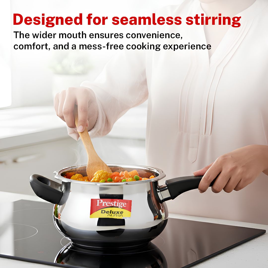 Prestige Deluxe Alpha Svachh SS Spillage Control Handi Pressure Cooker 3 L_8