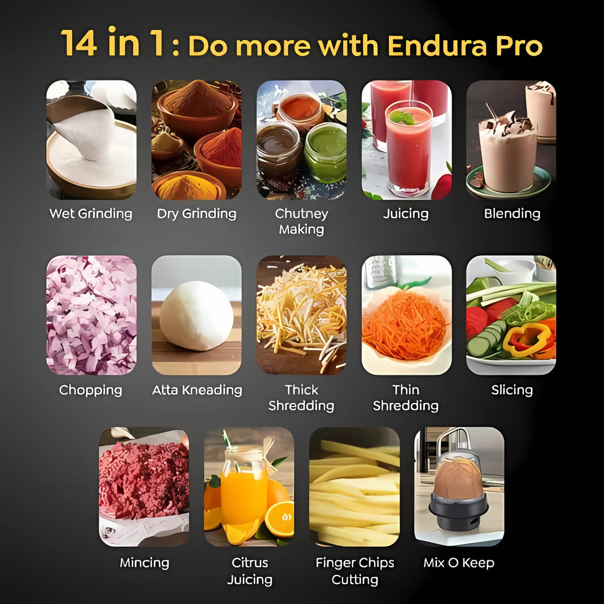 Prestige Endura Pro 42561 Mixer Grinder 1000 Watts - Black and Silver_2