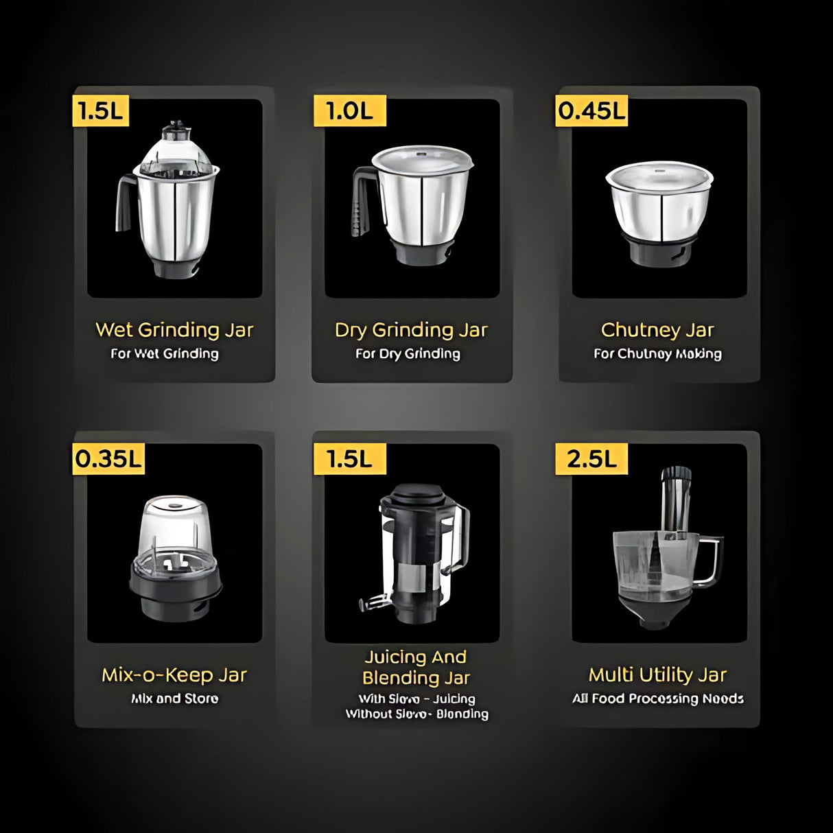 Prestige Endura Pro 42561 Mixer Grinder 1000 Watts - Black and Silver_4