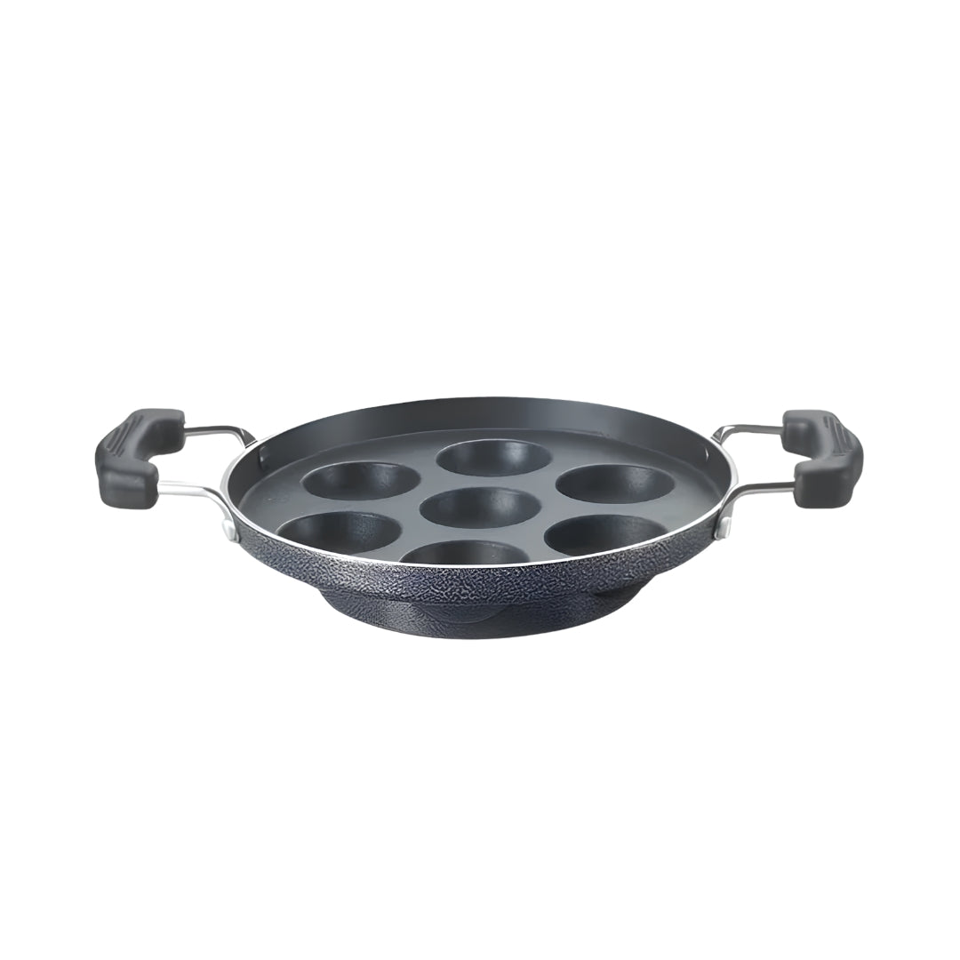Prestige Omega Select Plus Teflon Coating Paniyarakkal 25 cm \ 11 Pits - Black_Front View