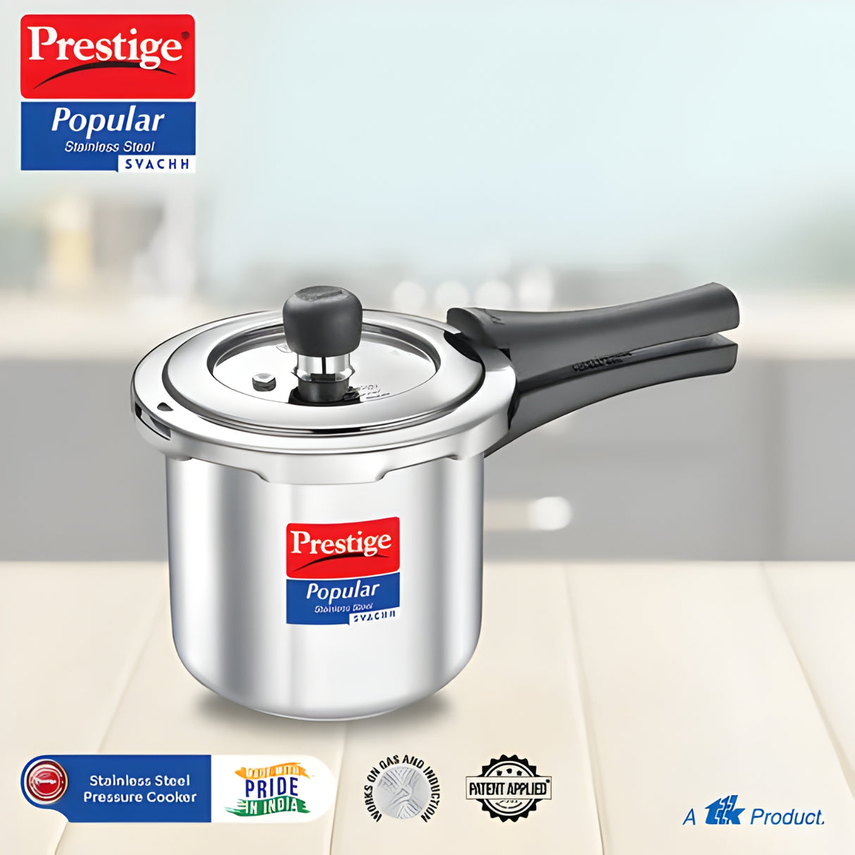 Prestige Popular Svachh SS Spillage Control Pressure Cooker 2 L_2