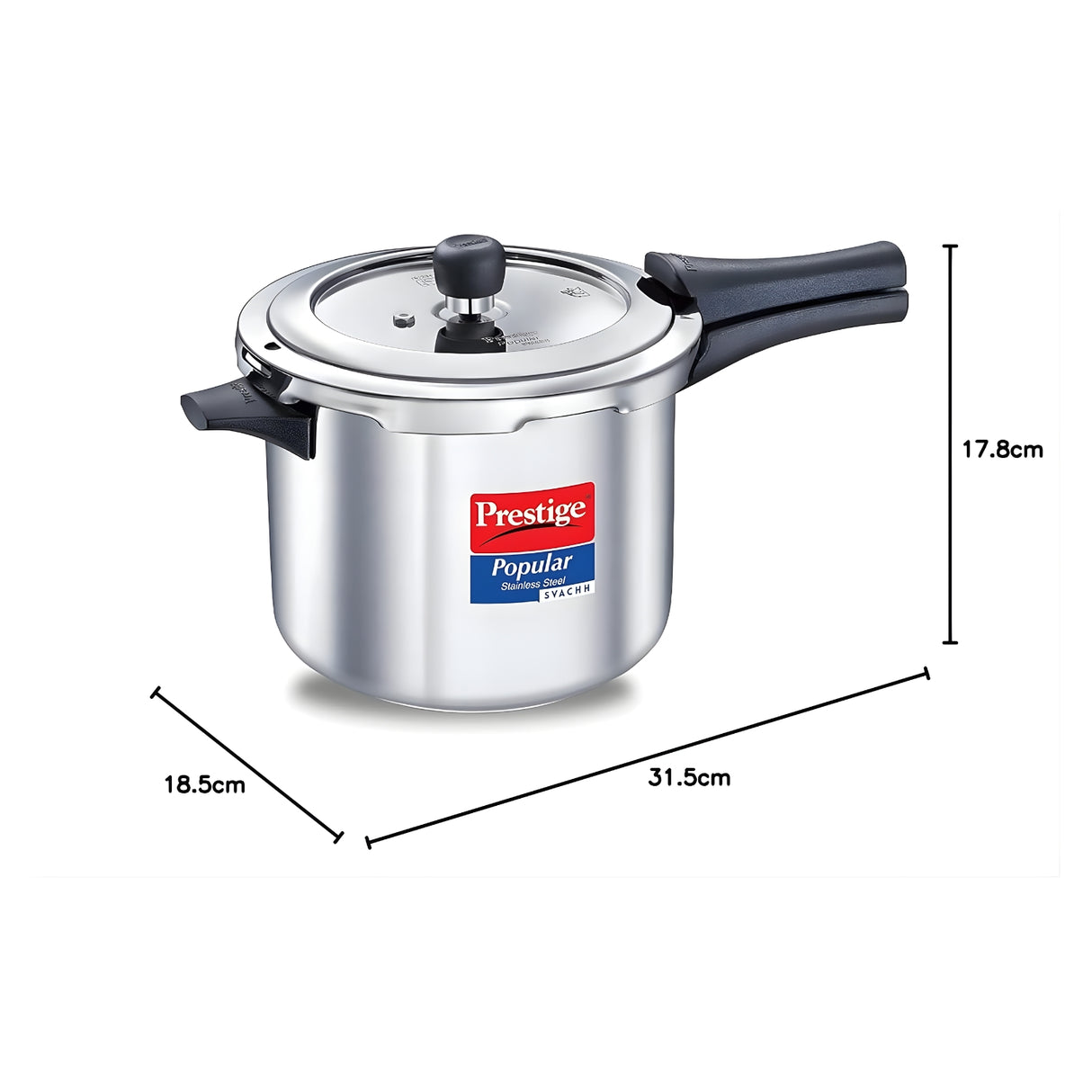 Prestige Popular Svachh SS Spillage Control Pressure Cooker 2 L_4