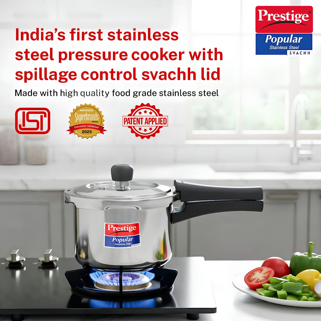 Prestige SS Svachh Popular Spillage Control Pressure Cooker 1.5 L_Features 1