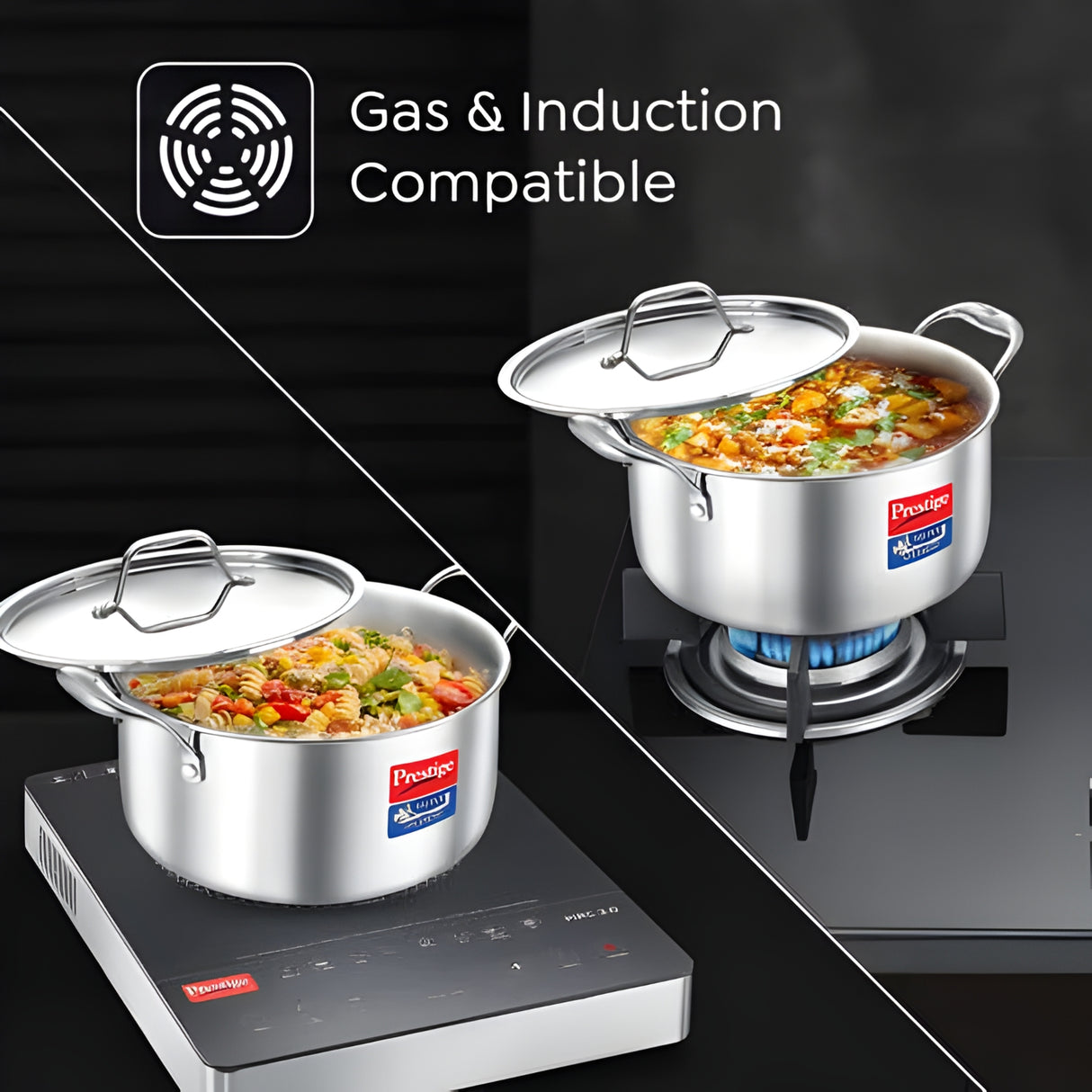 Prestige Tri-Ply Stainless Steel Splendid Casserole with Lid 20 cm \ 3.2 L_6
