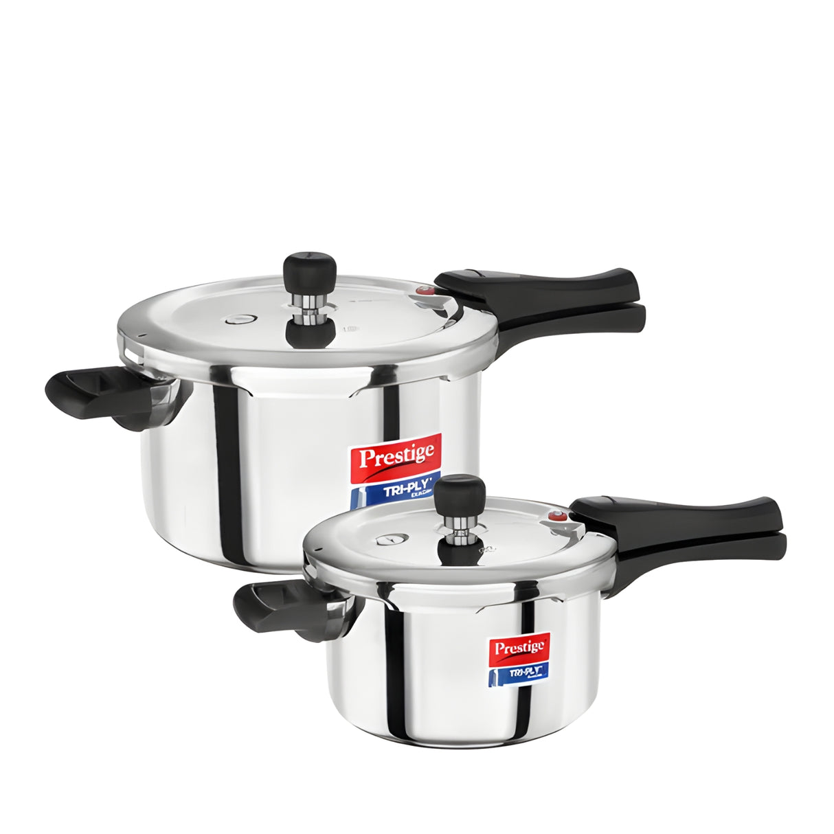 Prestige Tri-Ply Svachh Pressure Cooker Combi Pack 3 L and 5 L_1