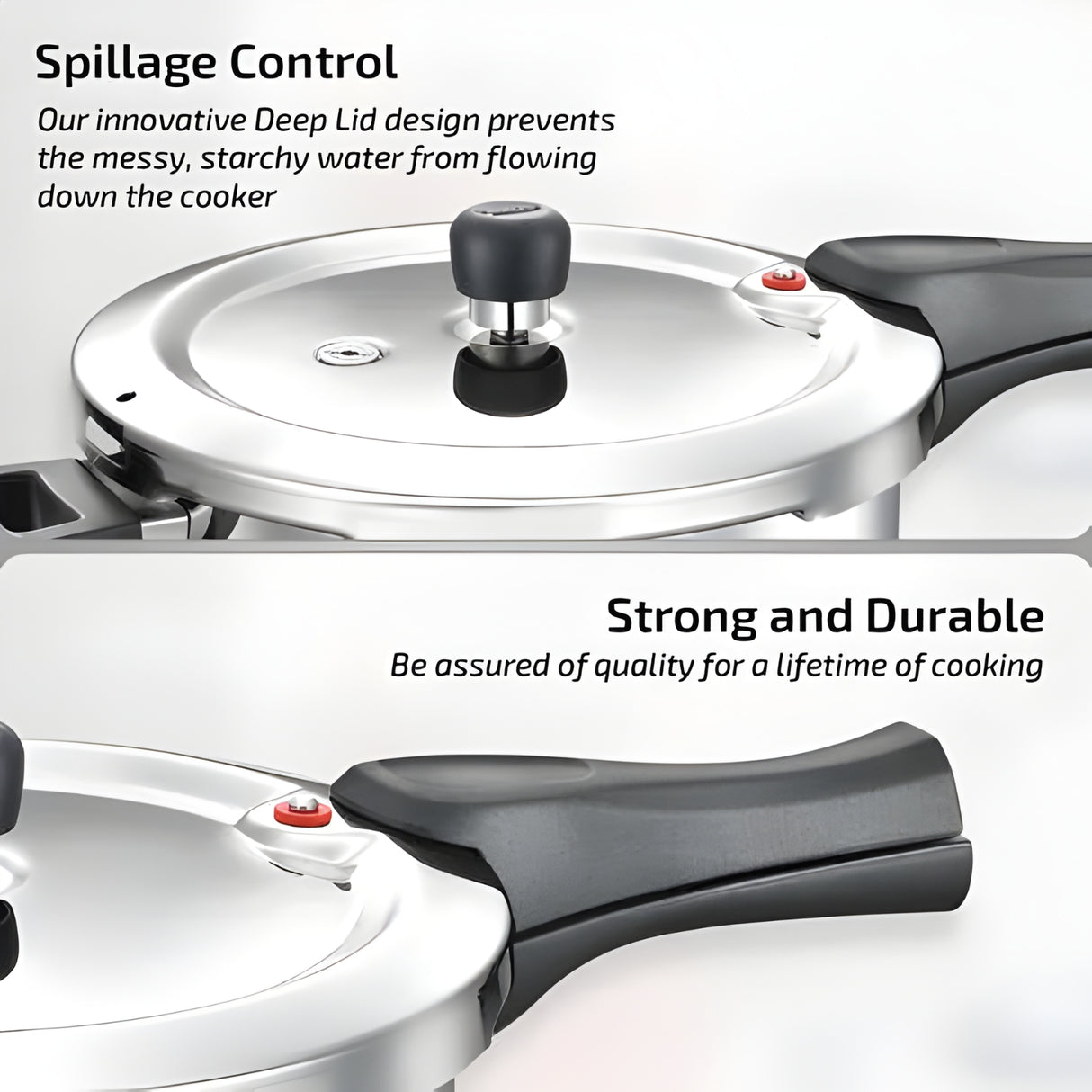Prestige Tri-Ply Svachh Pressure Cooker Combi Pack 3 L and 5 L_3