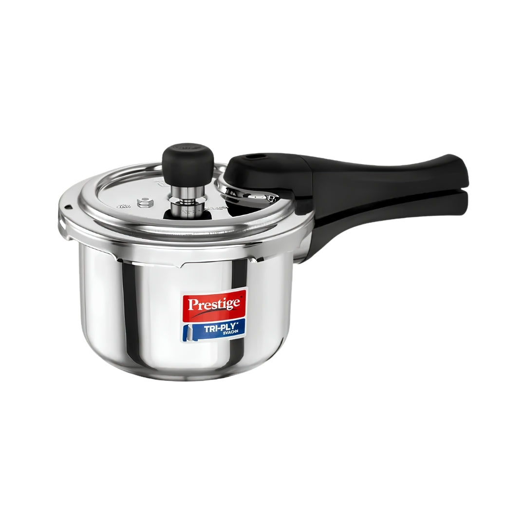 Prestige Triply SS Svachh Pressure Cooker With Outer Lid 1.5 L_Front View