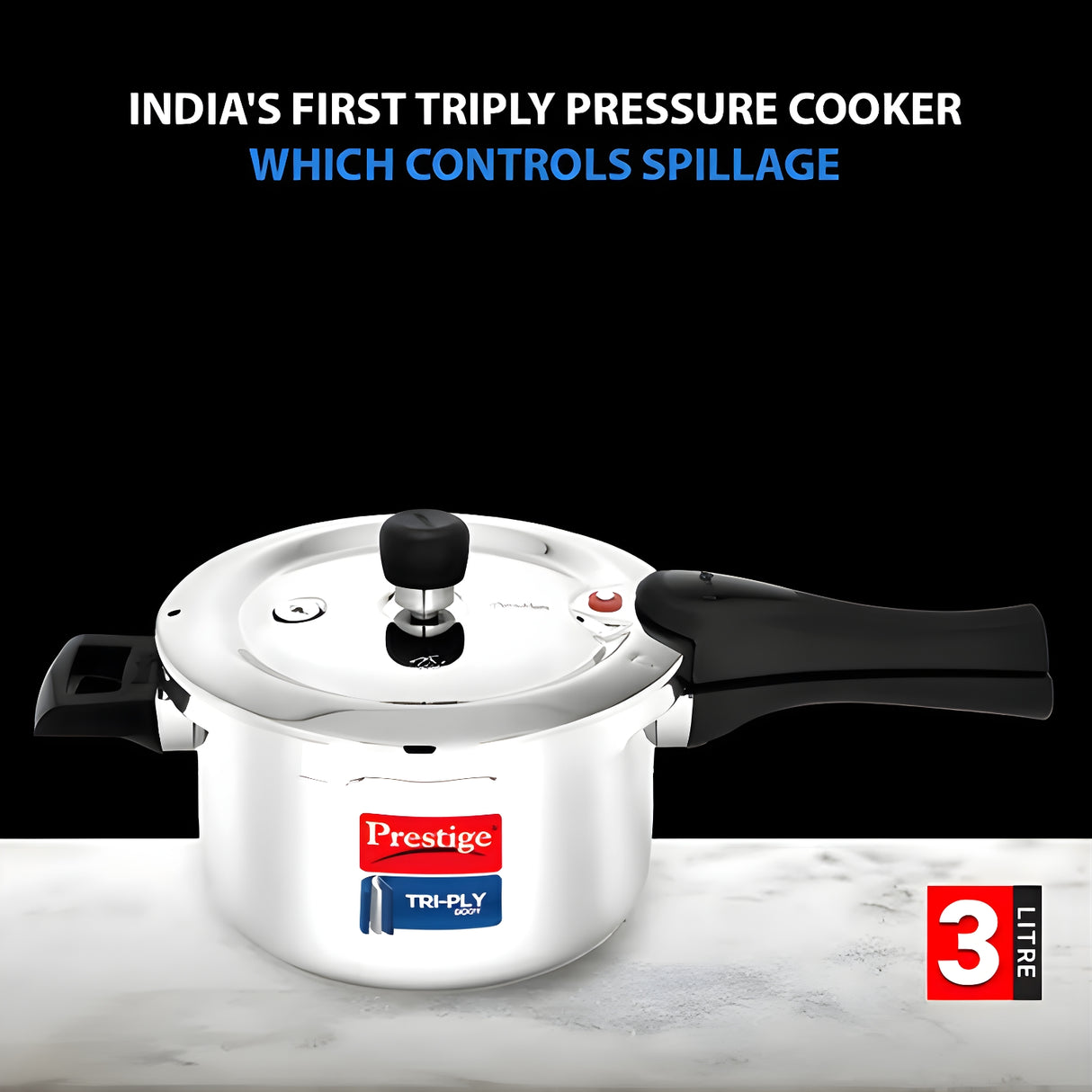 Prestige Triply SS Svachh Pressure Cooker With Outer Lid 3 L_5