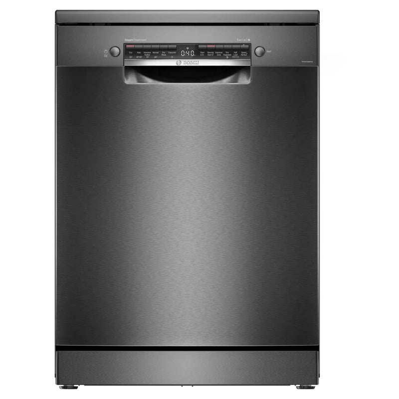 SMS6HMC00I-IOT-Silver-15PL:BOSCH DISHWASHER - Brushed Black