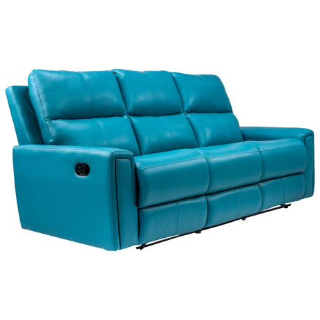 Salzburg Supreme Rexine Recliner 3 Seater - Blue
