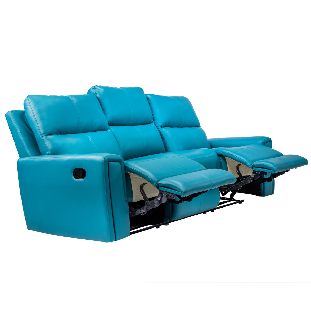 Salzburg Supreme Rexine Recliner 3 Seater - Blue