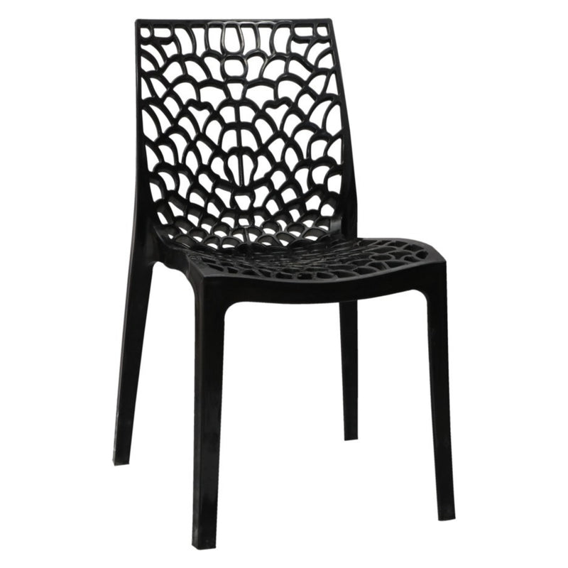 Settle Emperor Armless Plastic Chair – Black