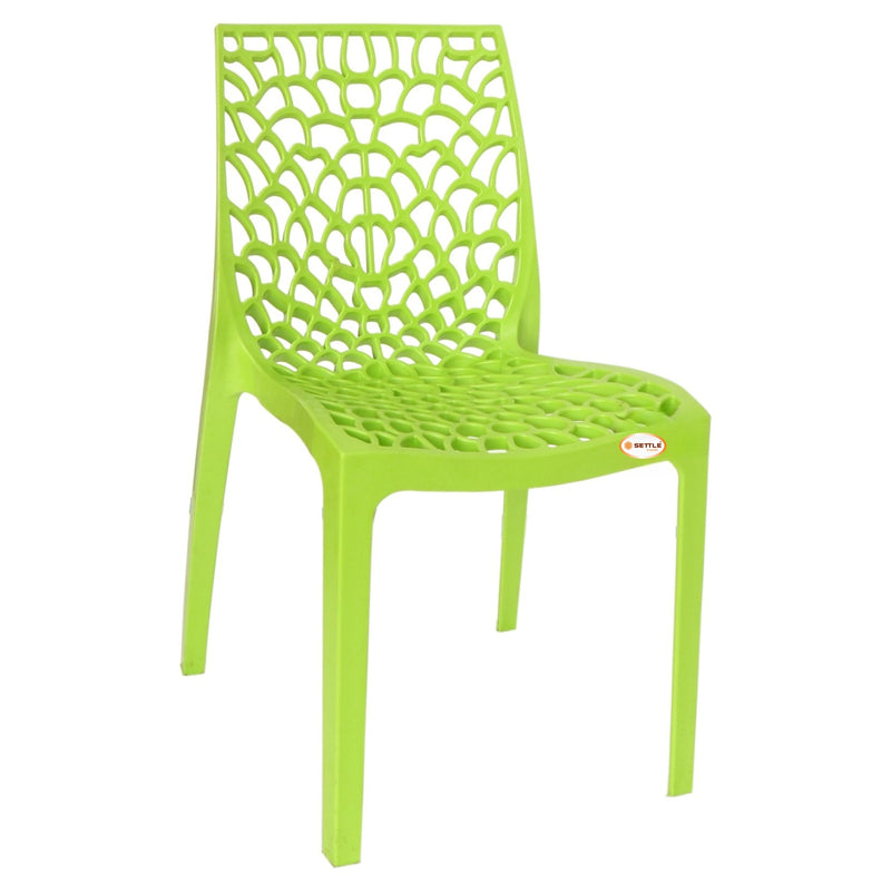 Settle Emperor Armless Plastic Chair – Light Green
