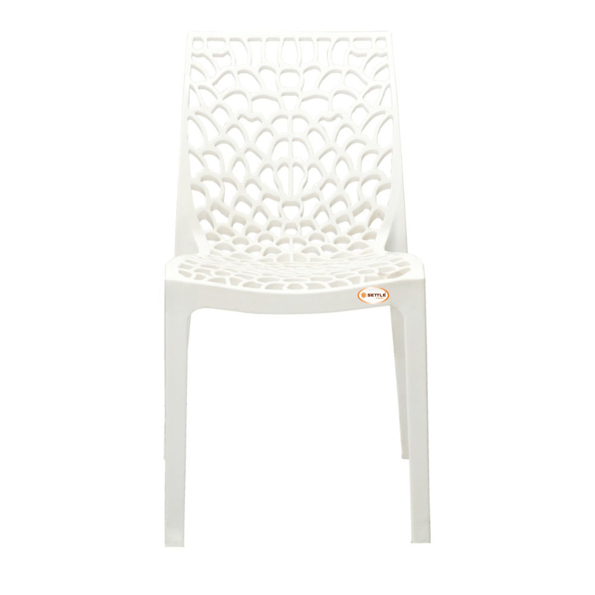 Settle Emperor Armless Plastic Chair – Milky White