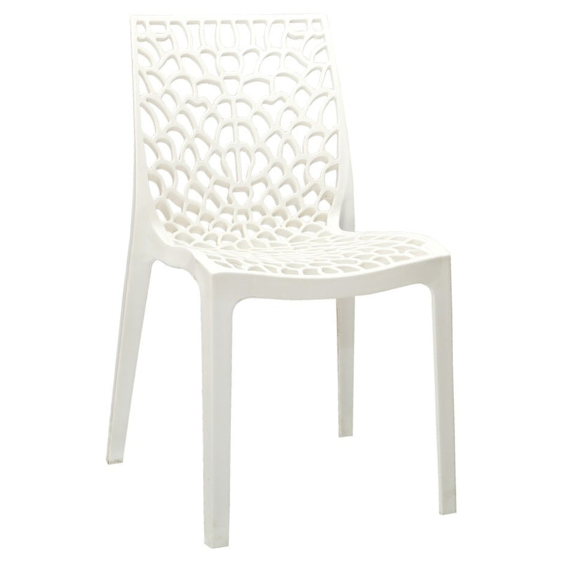 Settle Emperor Armless Plastic Chair – Milky White