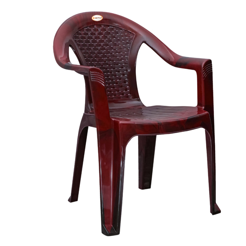 Settle Lite Arm Plastic Chair – Teakwood