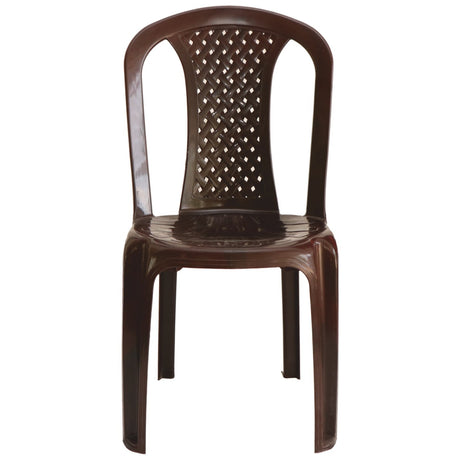 Settle Neo Armless Plastic Chair - Rosewood