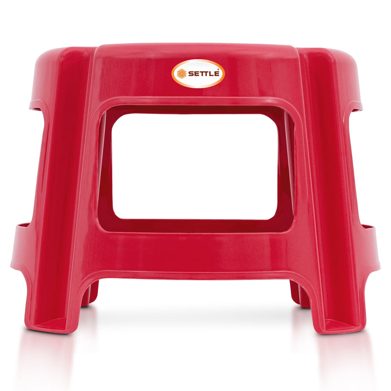 Settle Nova Plastic Foot Stool - Pearl Red