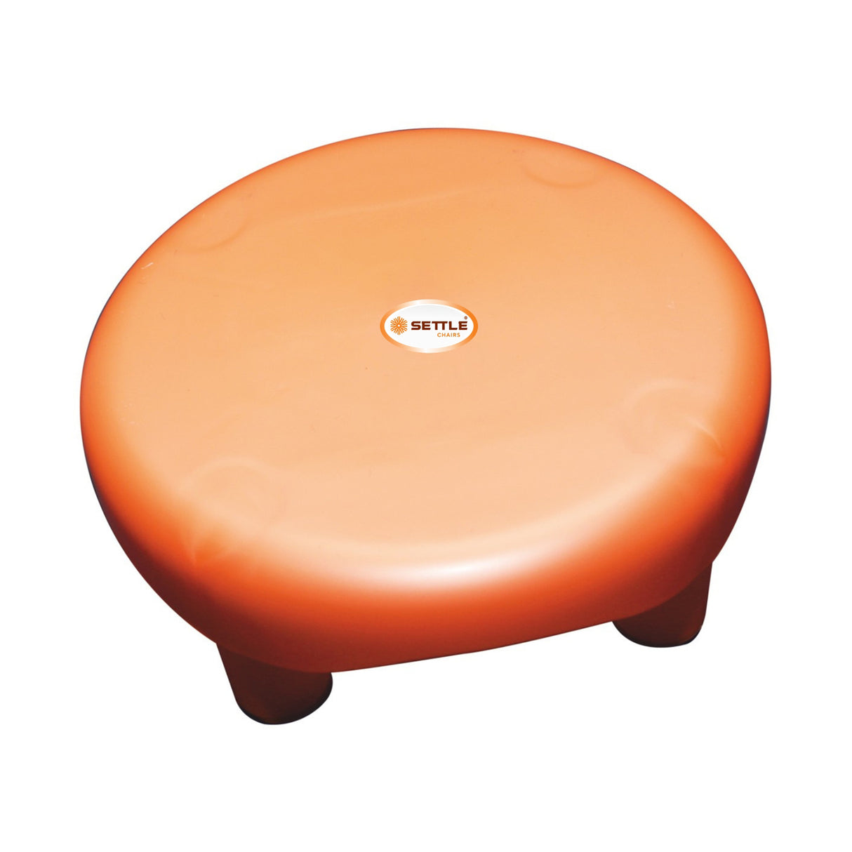 Settle Crest Plastic Foot Stool - Pearl Orange_1