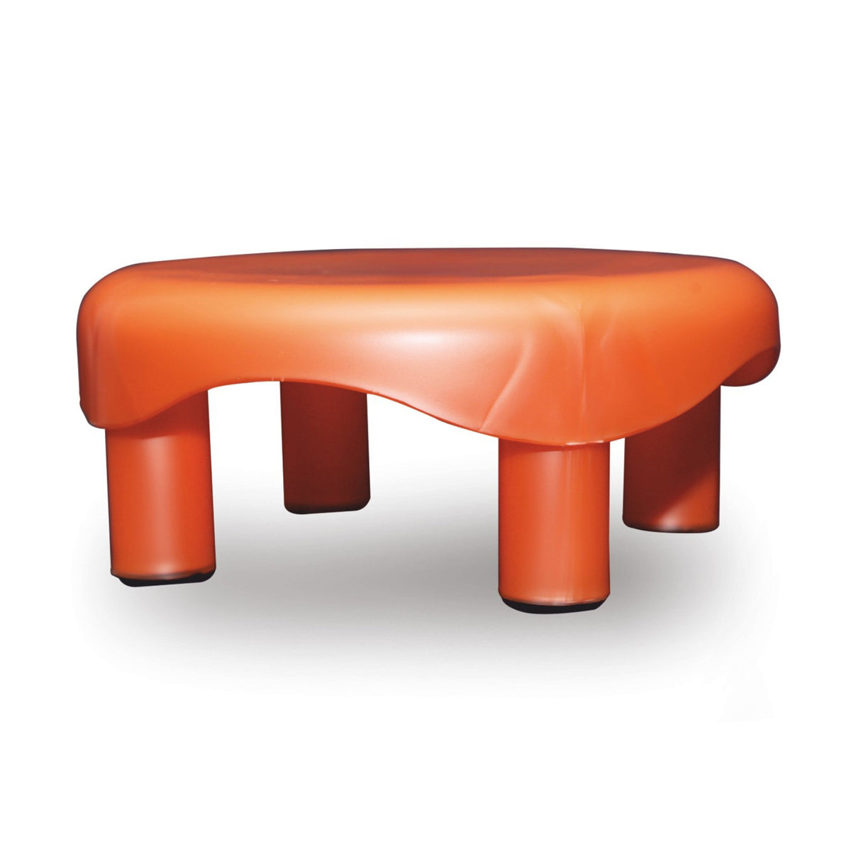 Settle Crest Plastic Foot Stool - Pearl Orange_2