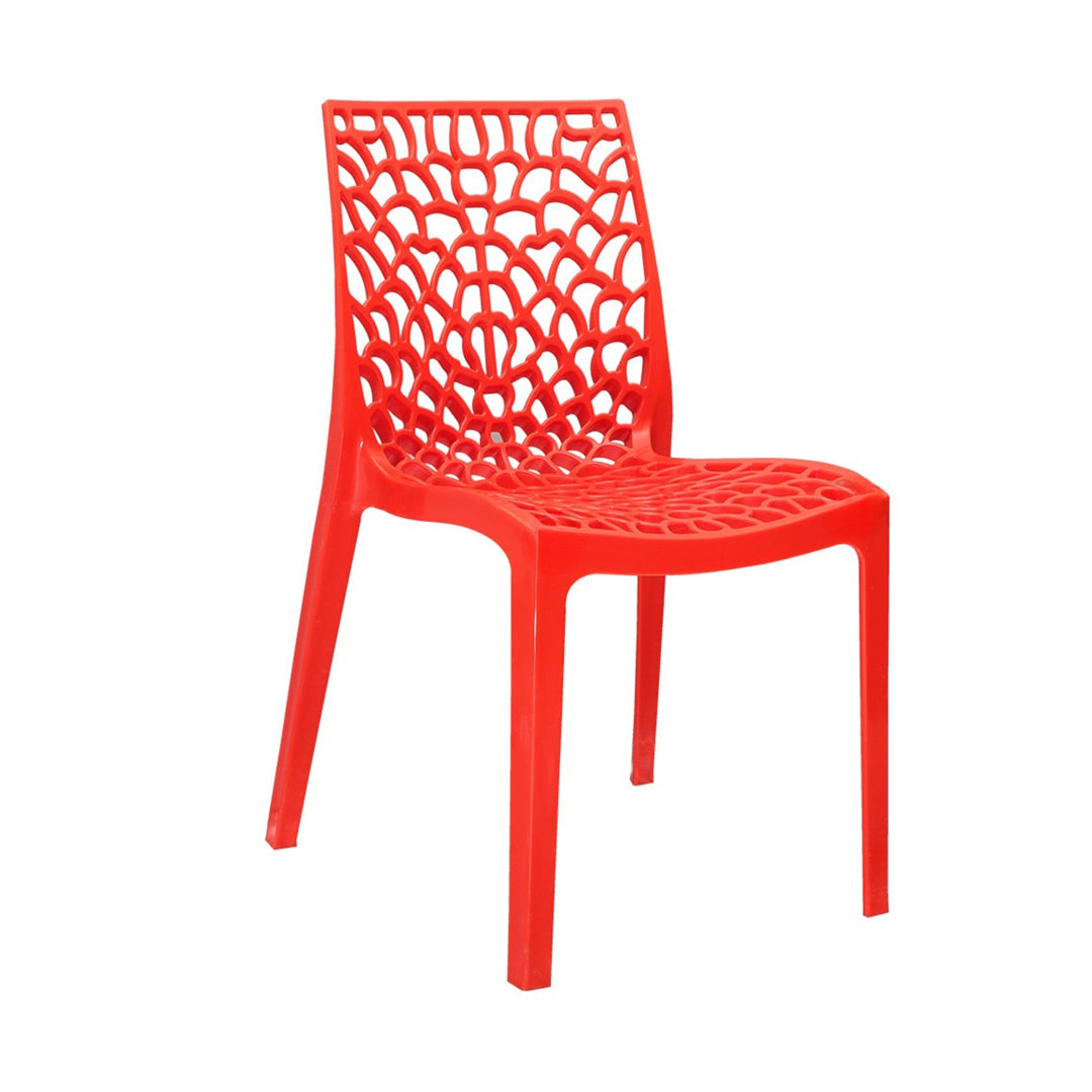 Settle Emperor Armless Plastic Chair - Red_1