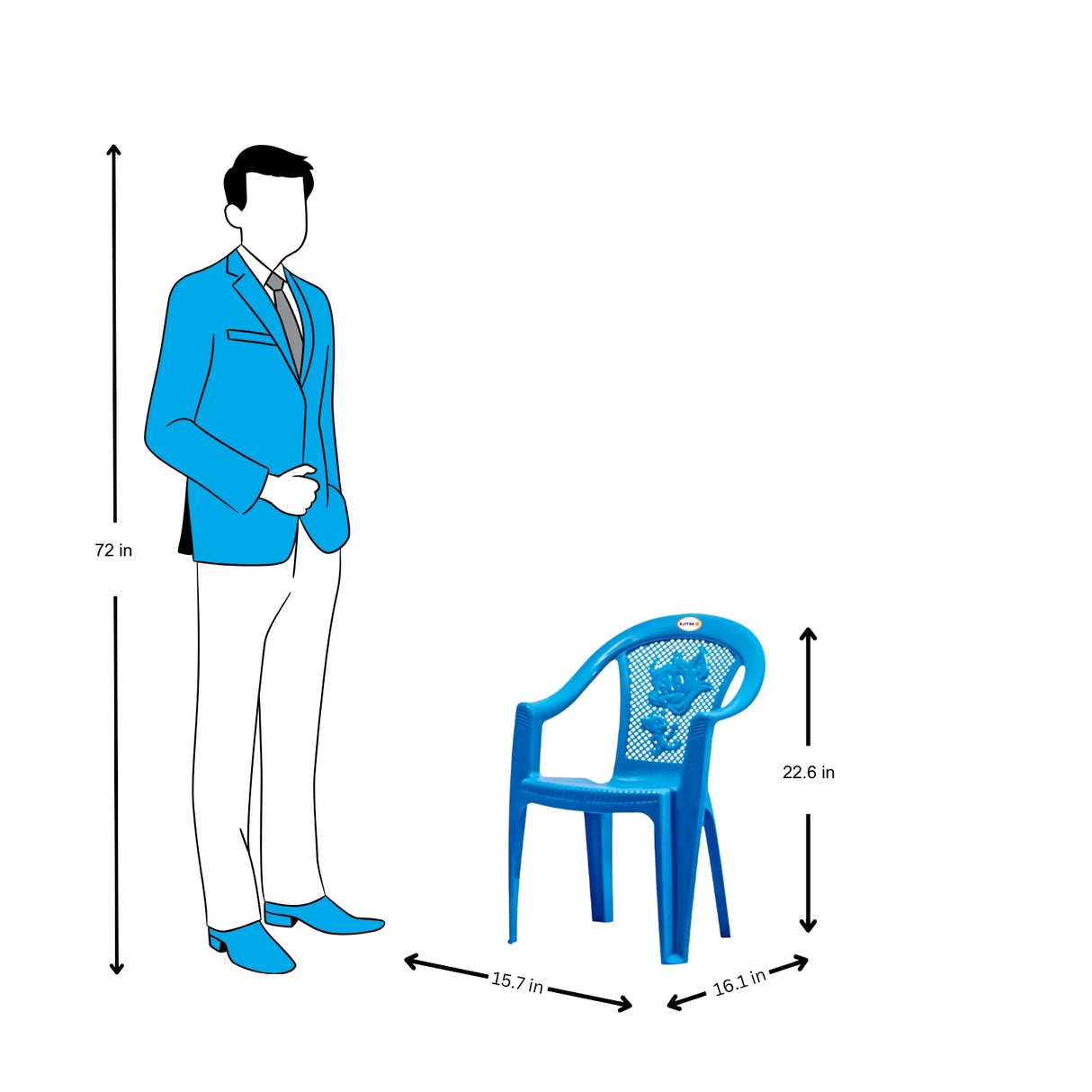 Settle Flex Arm Plastic Chair - Light Blue_05