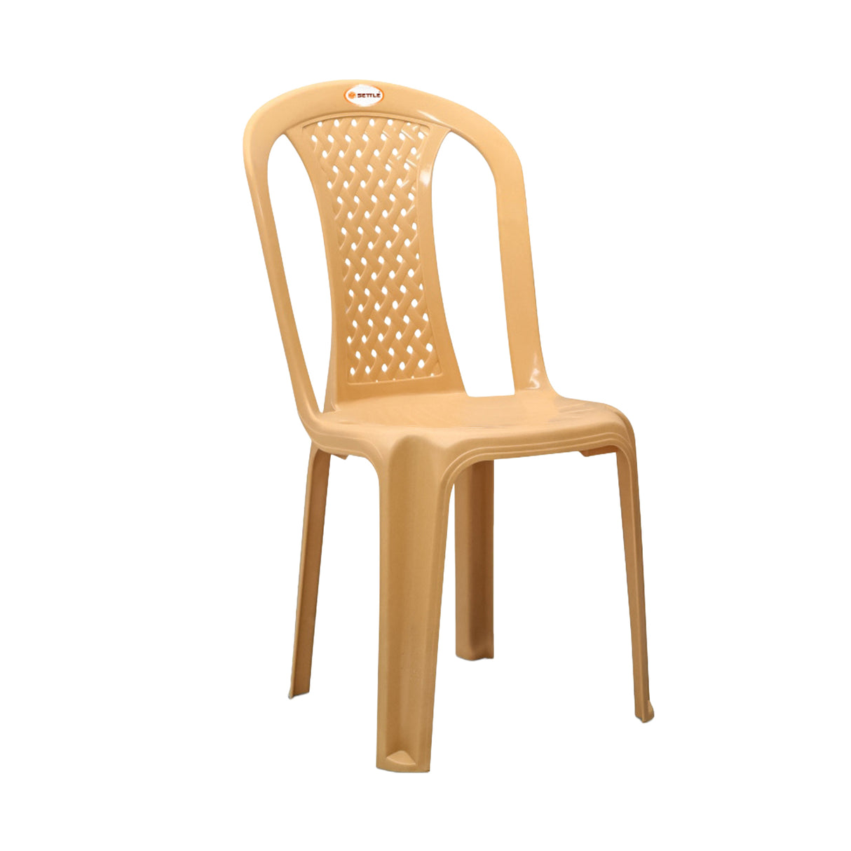 Settle Neo Armless Plastic Chair - Beige_1