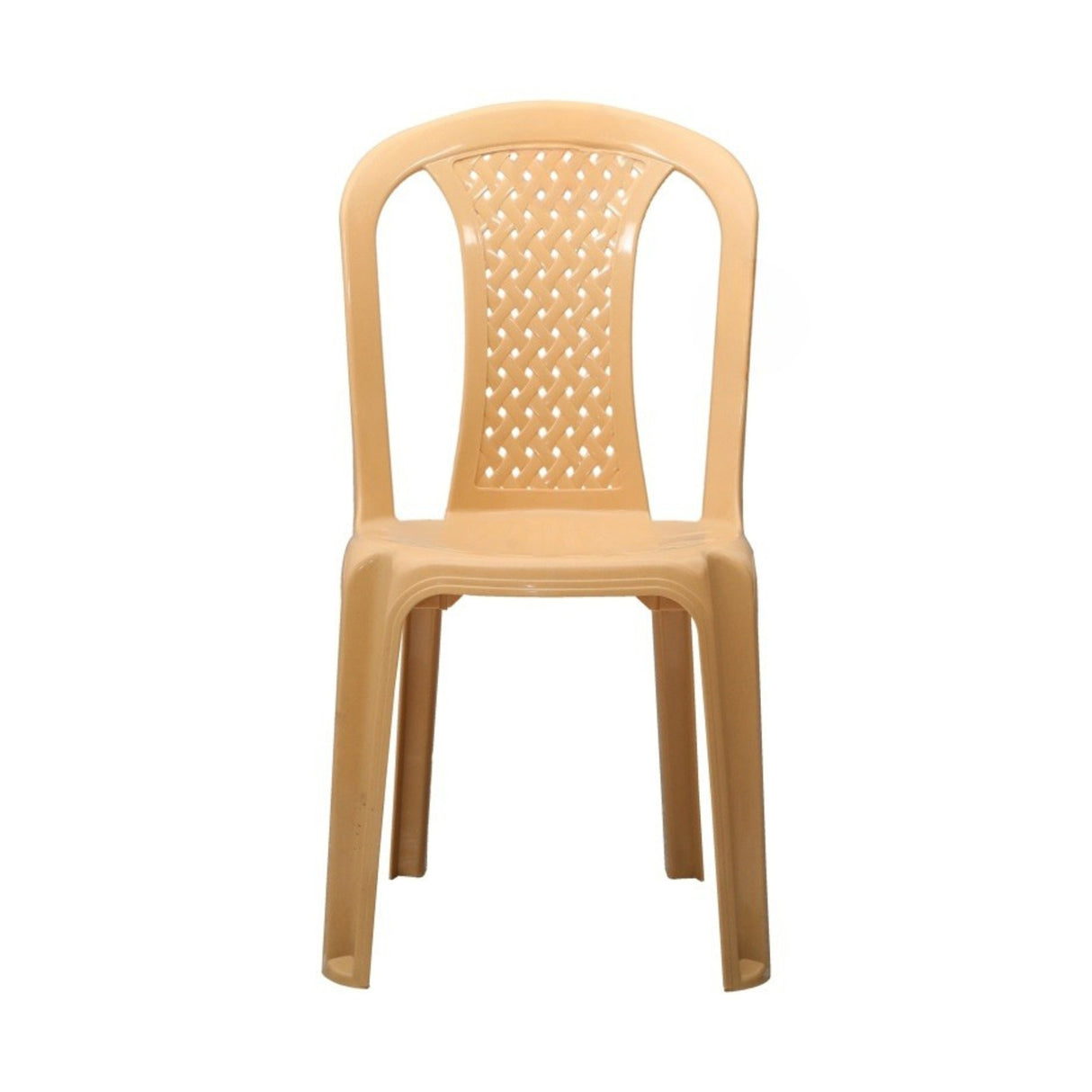 Settle Neo Armless Plastic Chair - Beige_4
