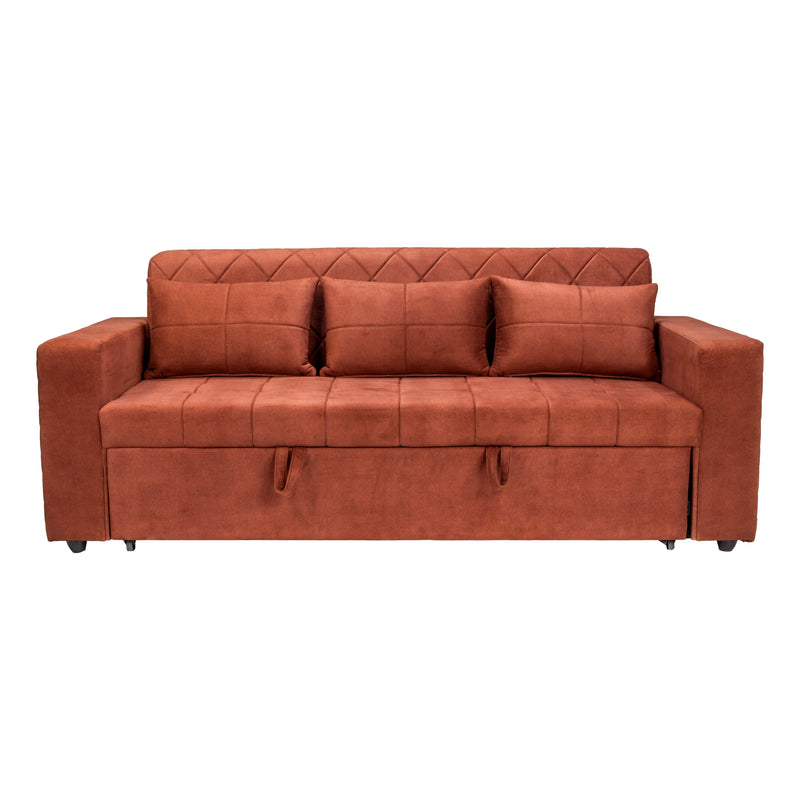 Shanghai Pro Delux Fabric Sofa Cum Bed - Honey
