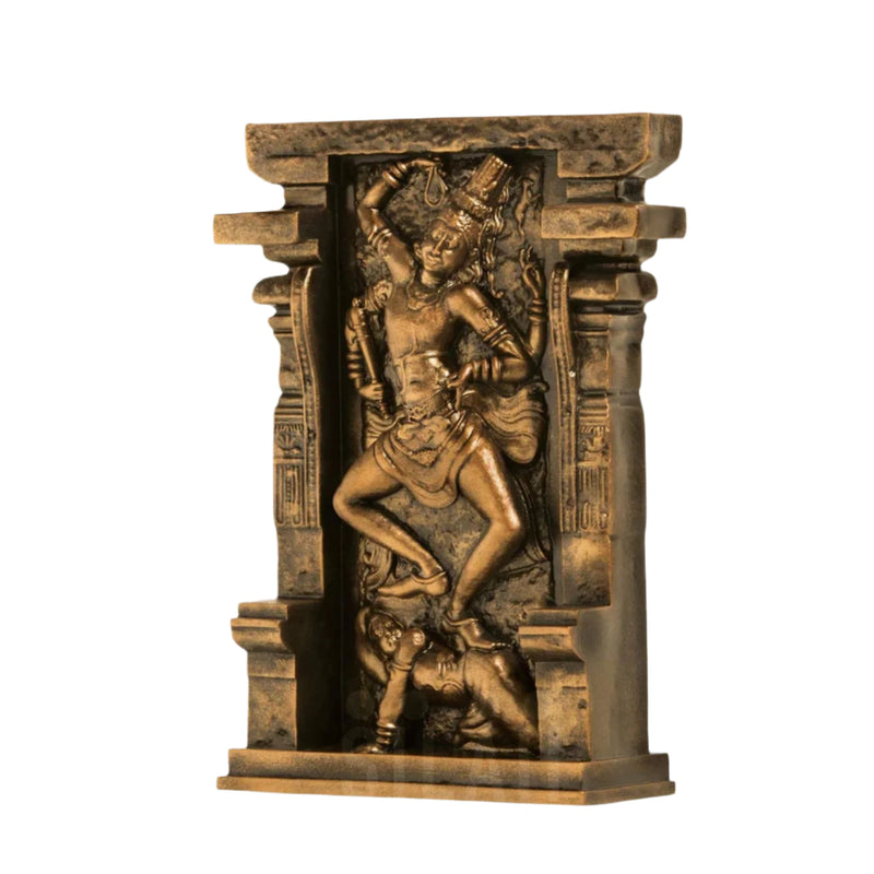 Replica of Kalari from Moovar Temple 8 In Sculpture - Antique Bronze
