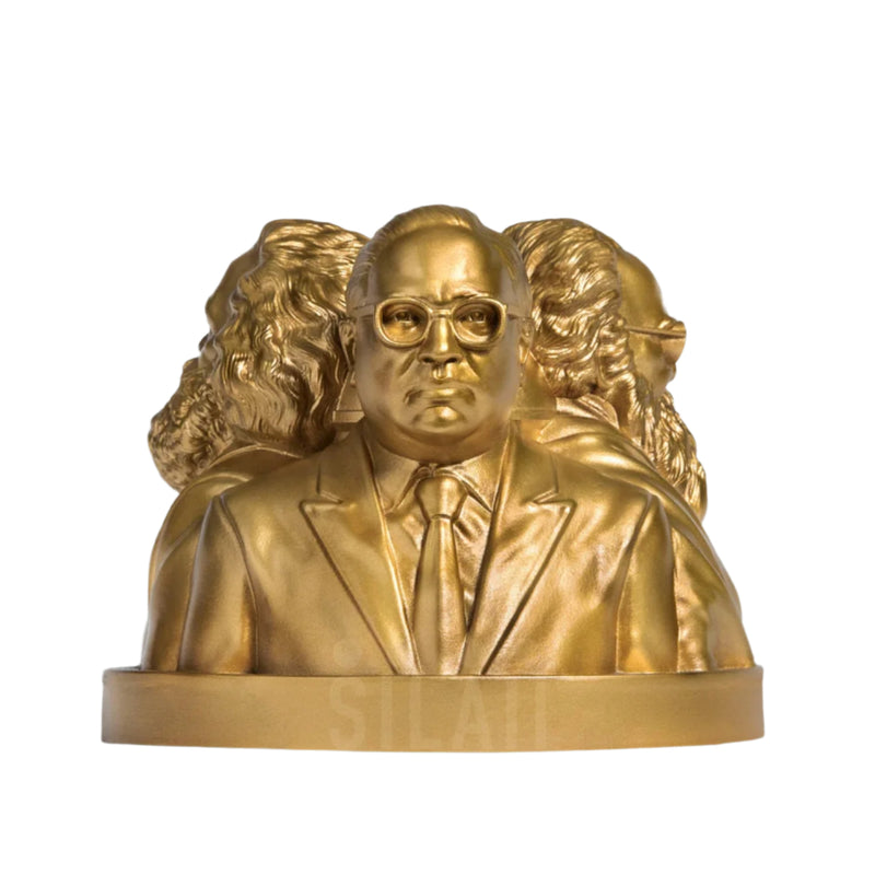 The Radical Revolutionaries 3 Face 4 In Sculpture - Gold