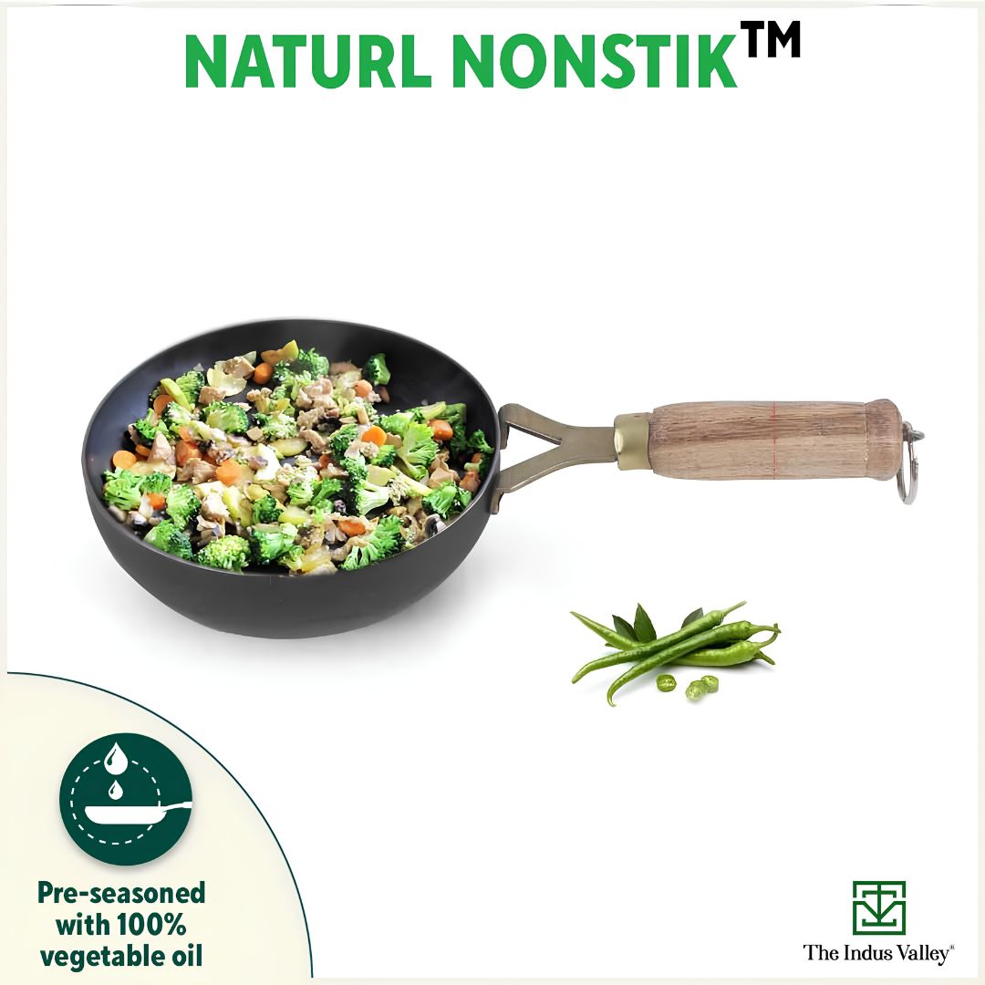 The Indus Valley Cast Iron Pre-Seasoned Tadka Pan 12.7 cm - Black_Features 6