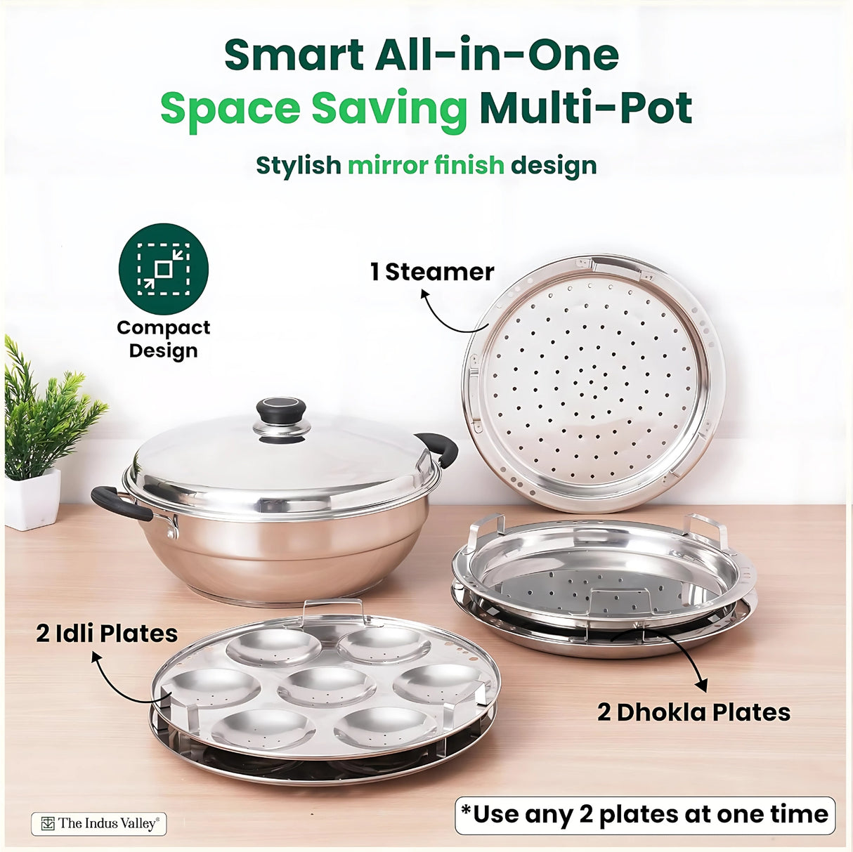 The Indus Valley SS 3-layer Multi Steaming Pot 29 cm \ 4.2 L_7