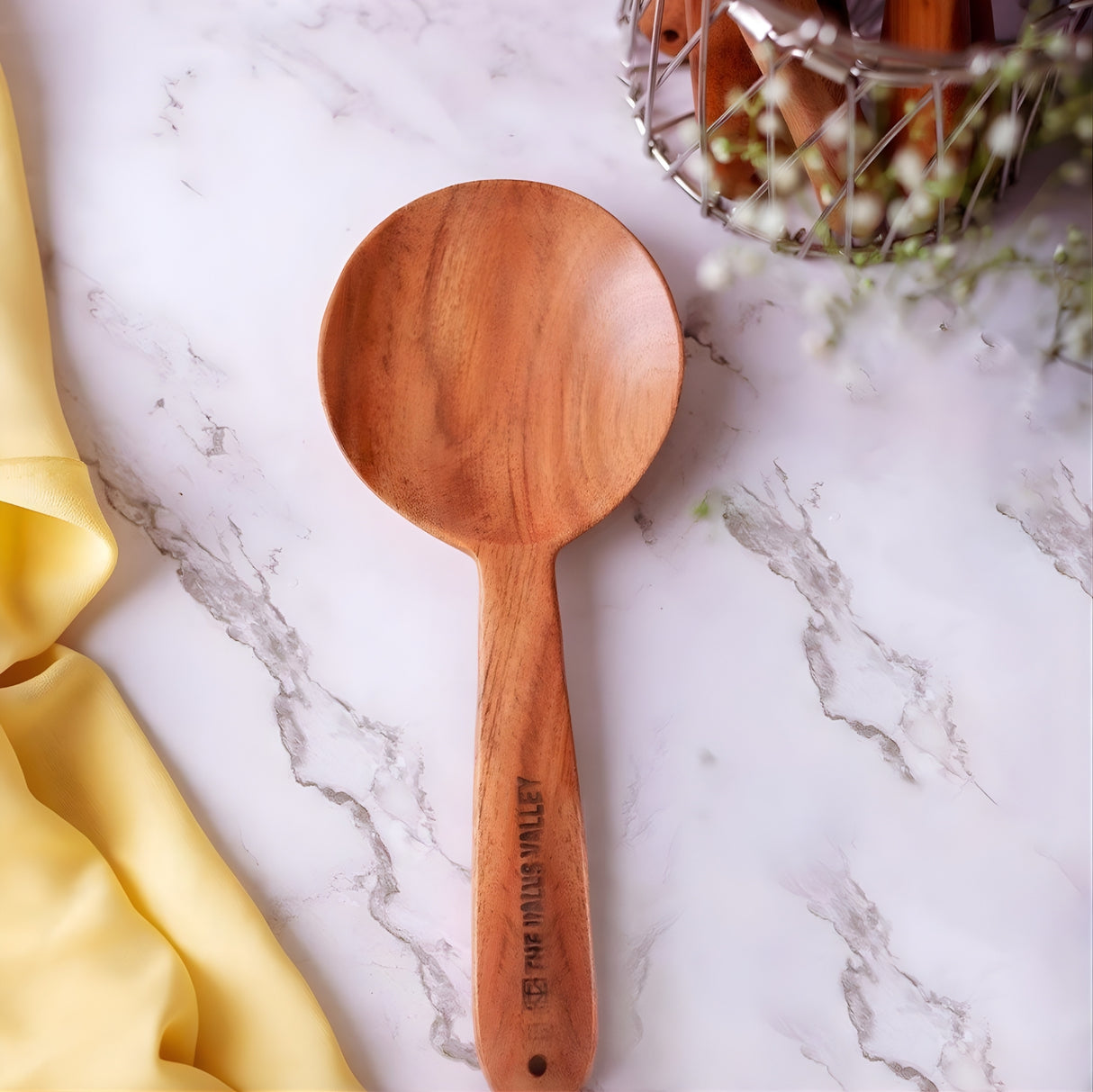 The Indus Valley Serve Cooking Ladle Round Handmade 23 cm_4