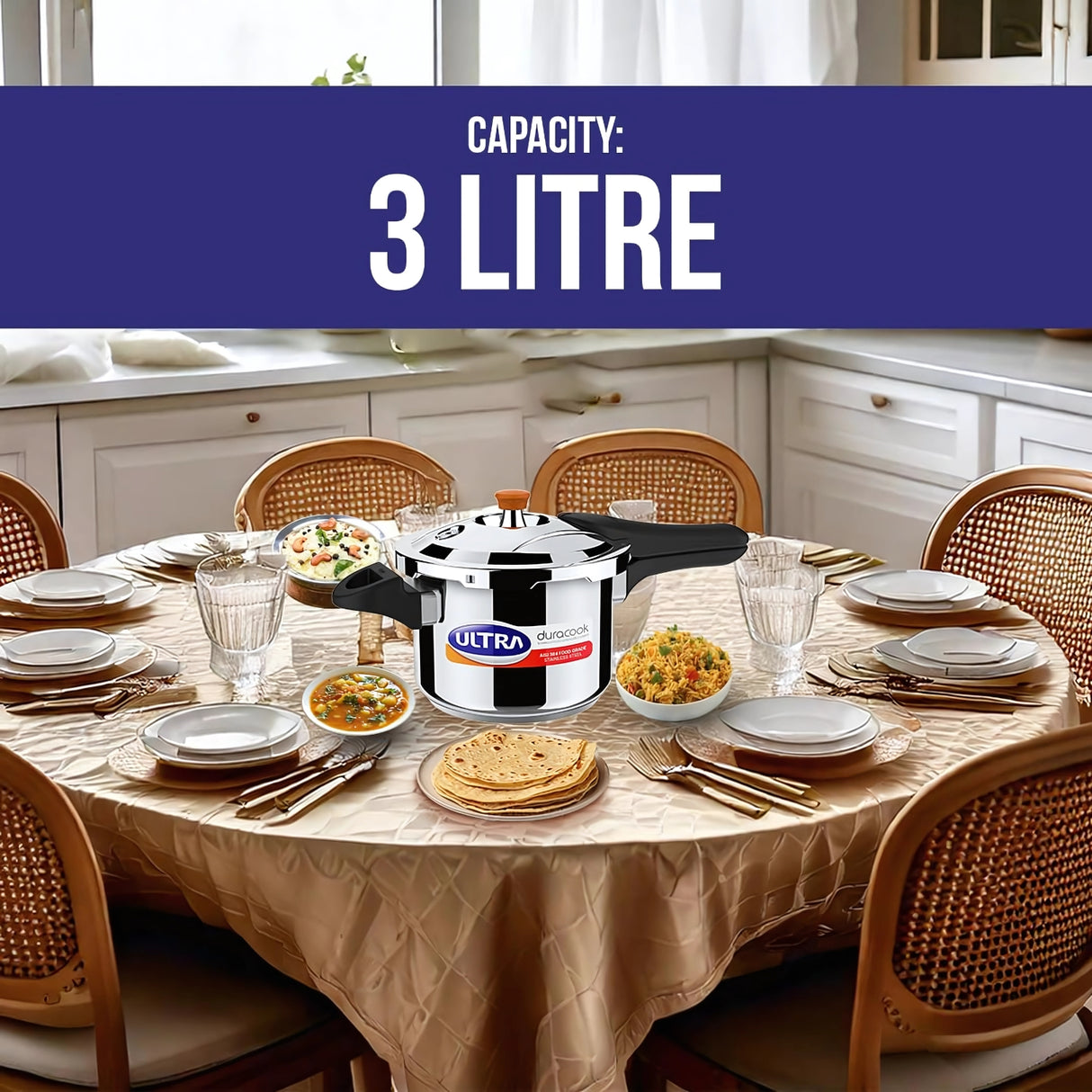 Ultra Duracook SS Pressure Cooker 3 L_7