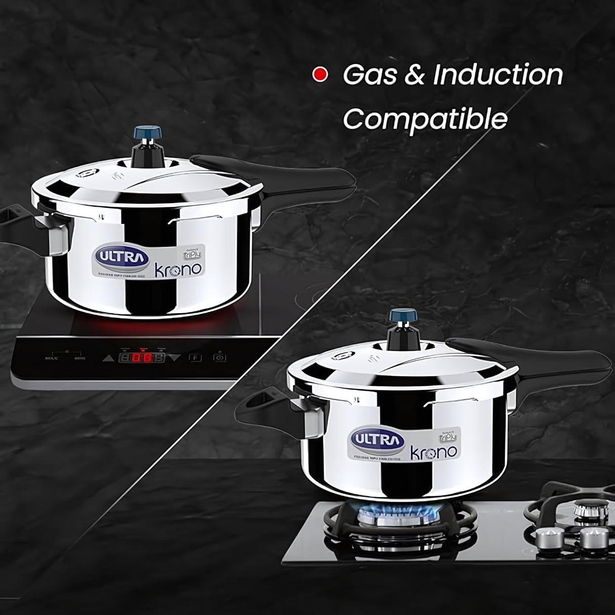 Ultra Krono Triply SS Pressure Cooker 2 L_3