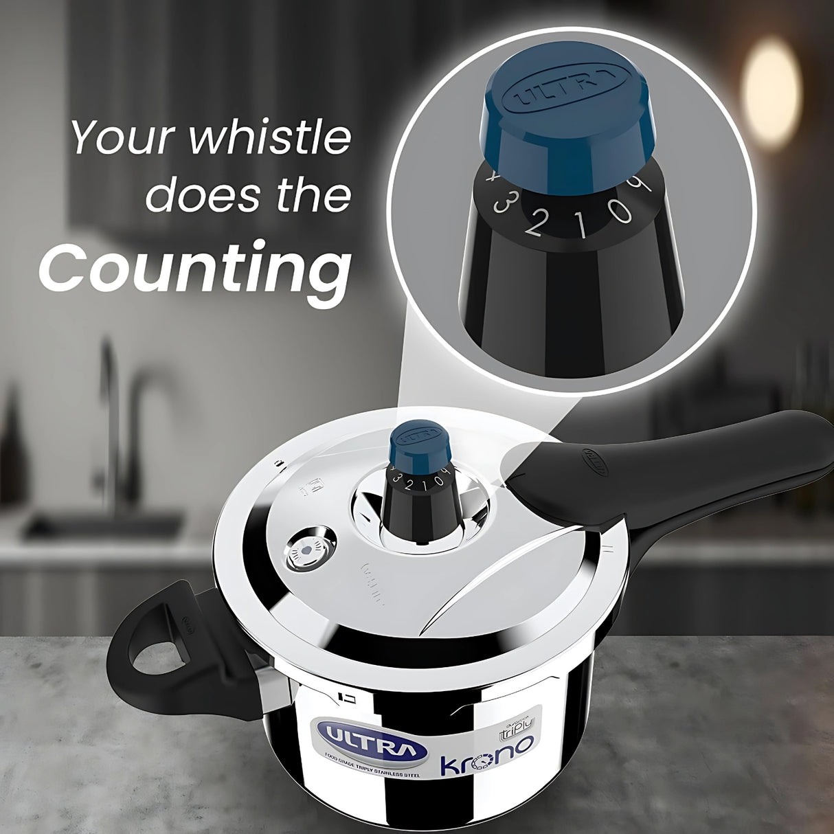 Ultra Krono Triply SS Pressure Cooker 3 L_2