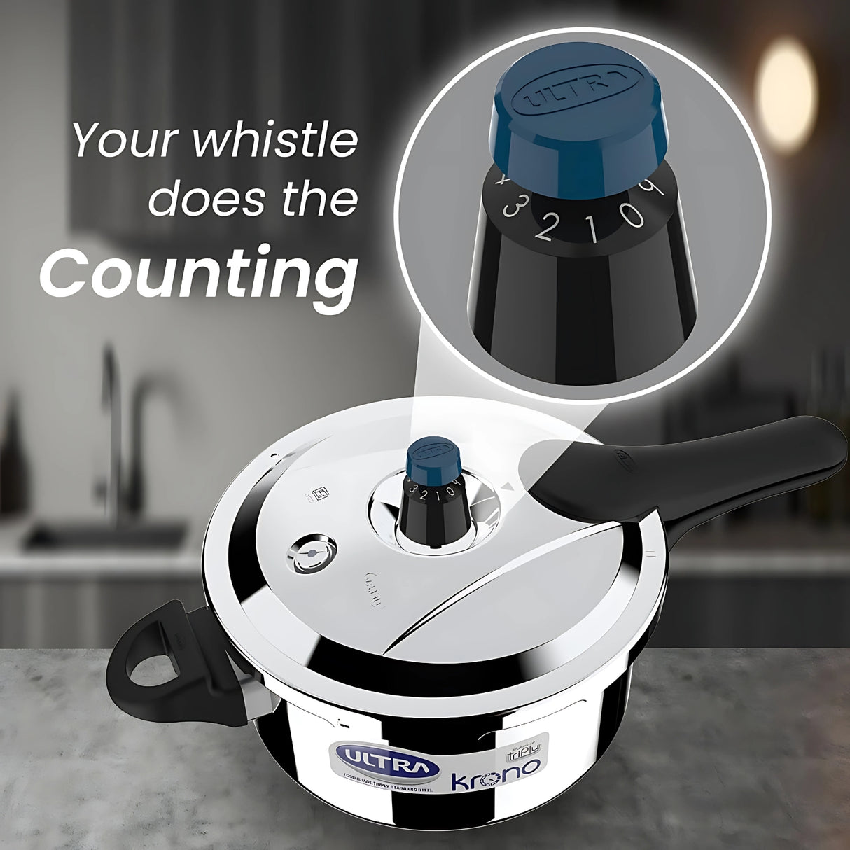 Ultra Krono Triply SS Pressure Cooker 4.5 L_2