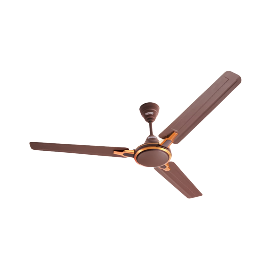 Usha Racer Chrome Ceiling Fan 1200 mm - Rich Brown_Front View